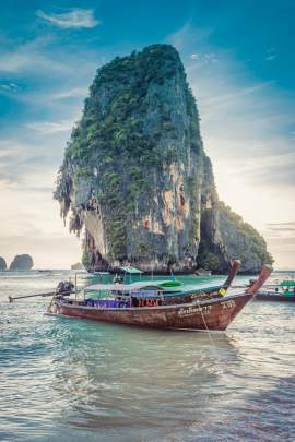 Canoe out at sea